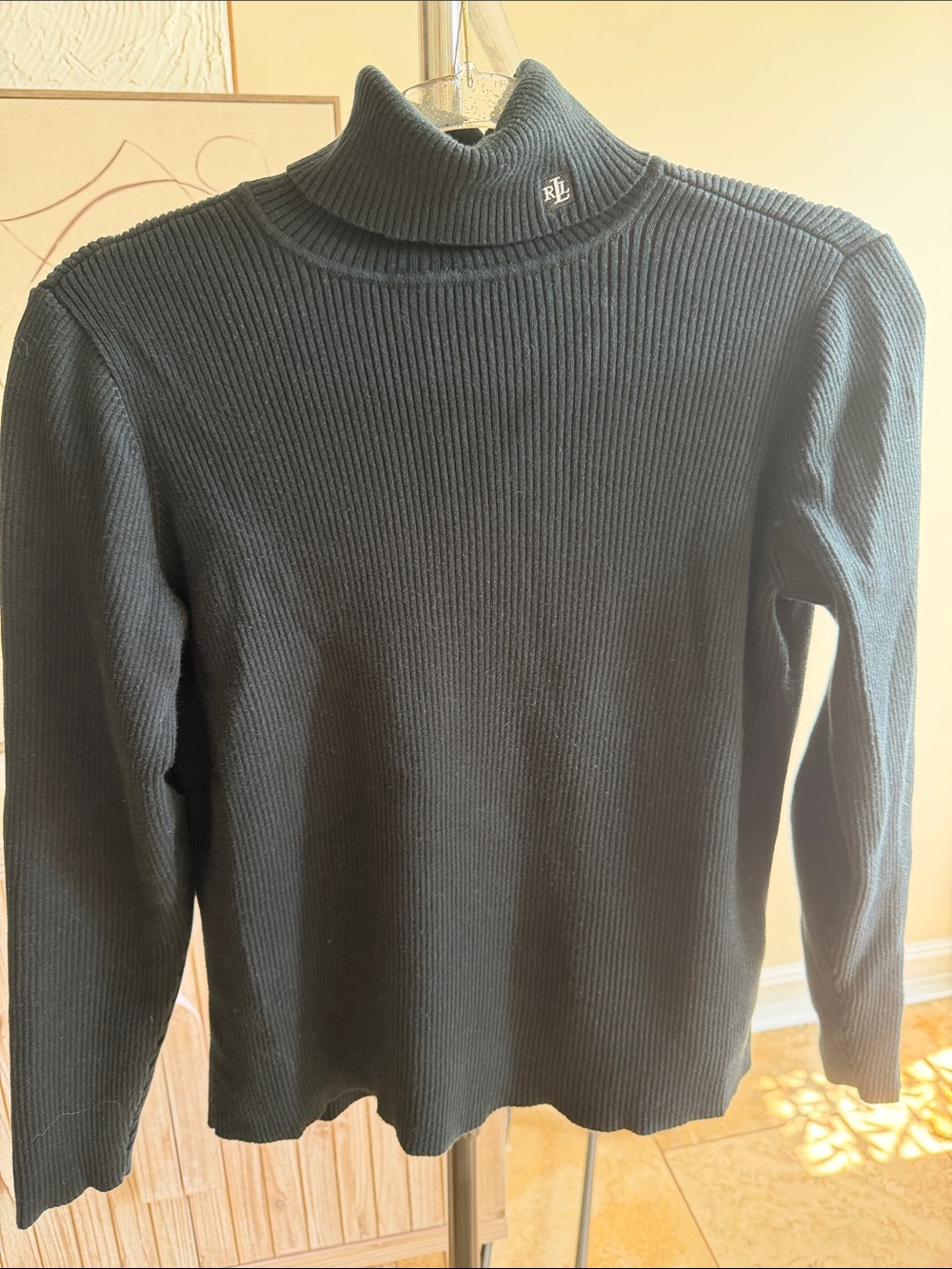 Ralph Lauren black Ribbed Turtleneck Sweater